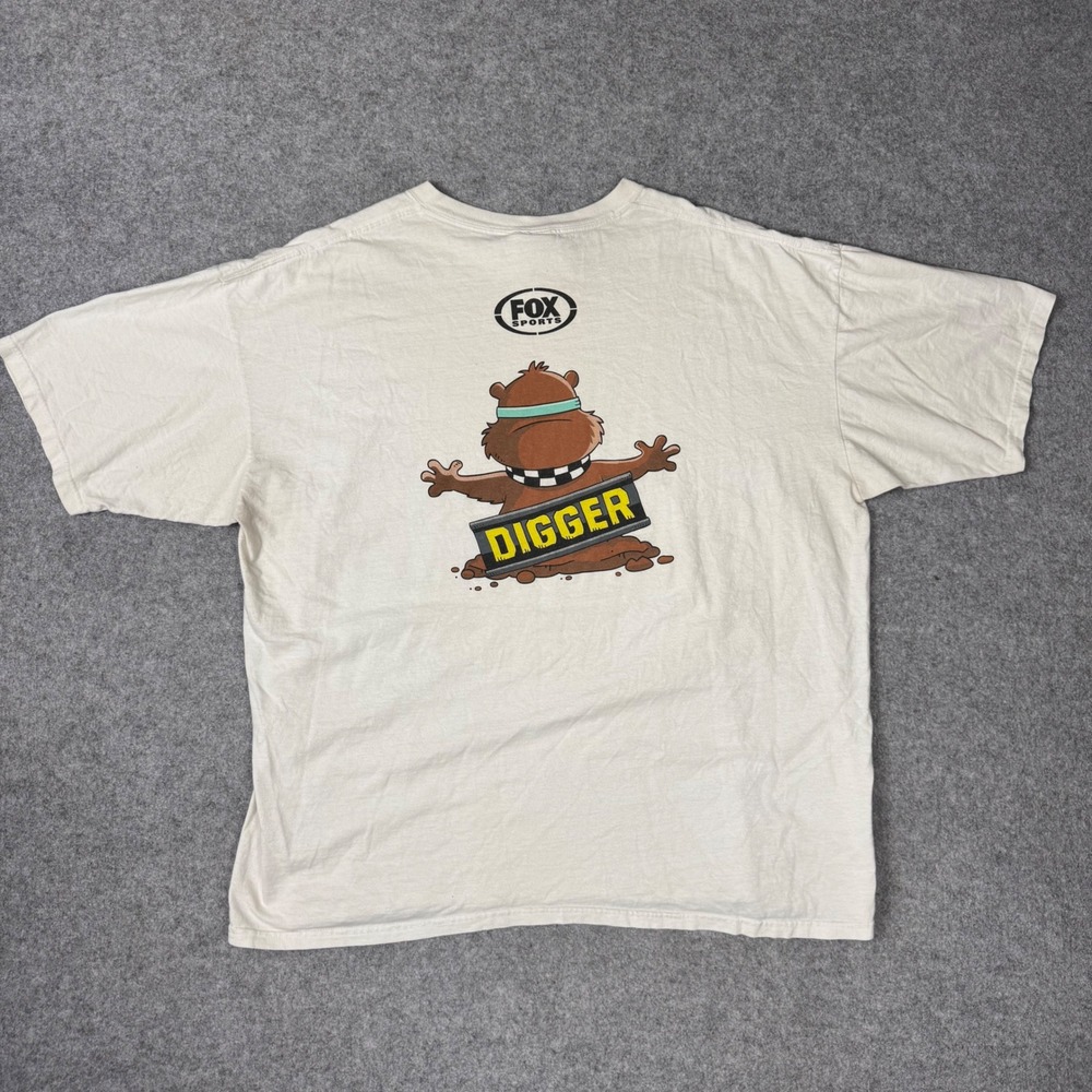 Chase Authentics NASCAR Fox Sports Gopher Cam Digger T-Shirt White Mens 3XL - Picture 4 of 7